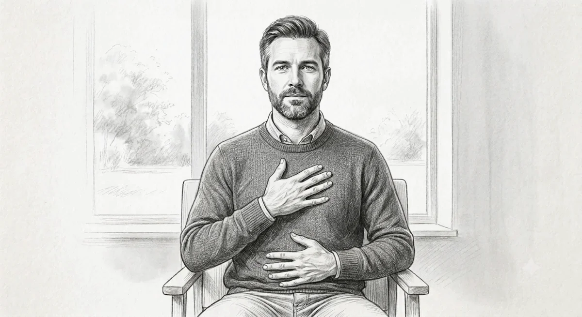 Illustration related to breathing mechanics and posture